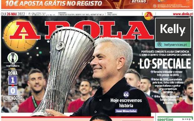 L Impresa Della Roma Di Mou Su Tutte Le Prime Pagine E Le Home Dei